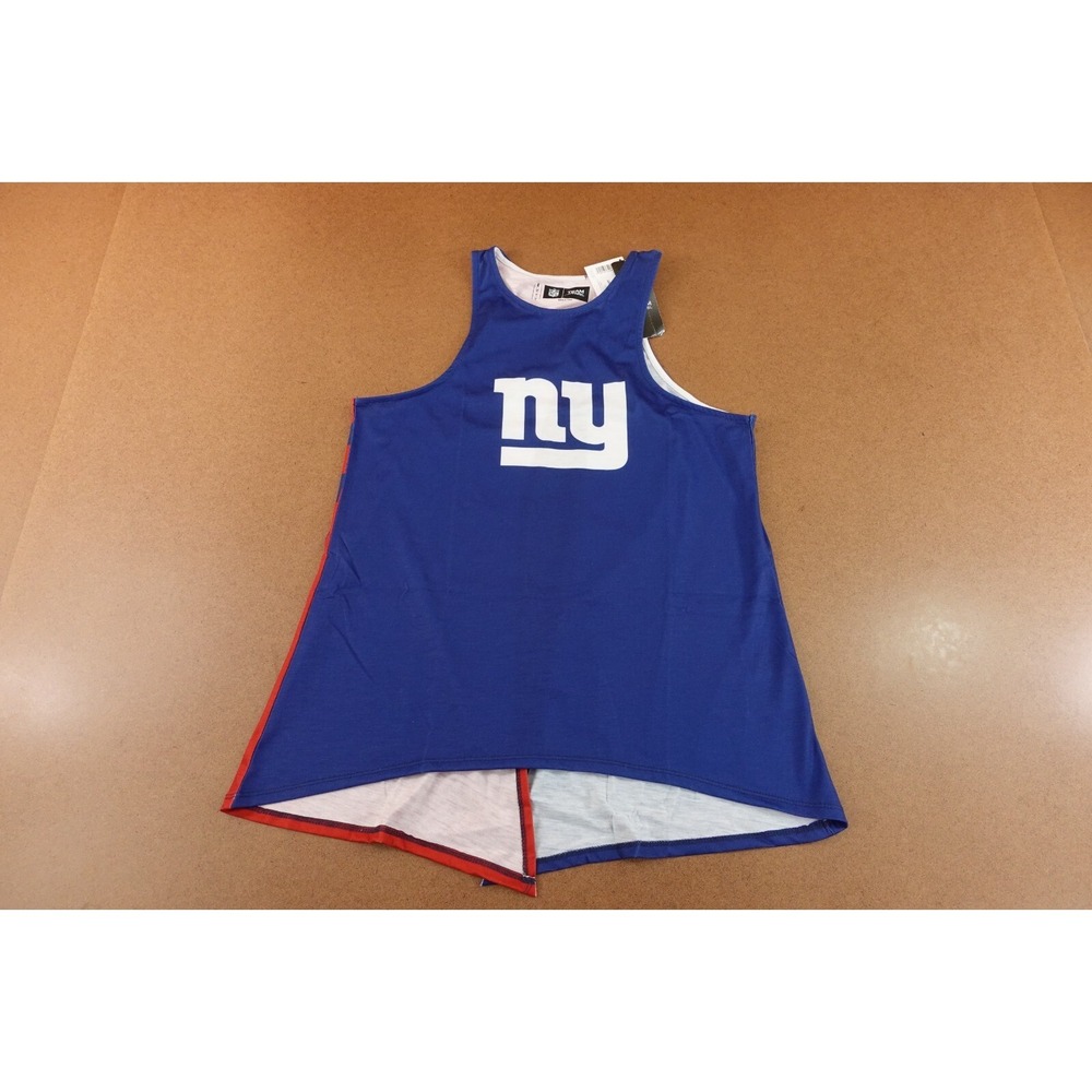 New York Giants FOCO Womens Size Small Red White Blue Split Back Tank Top NWT